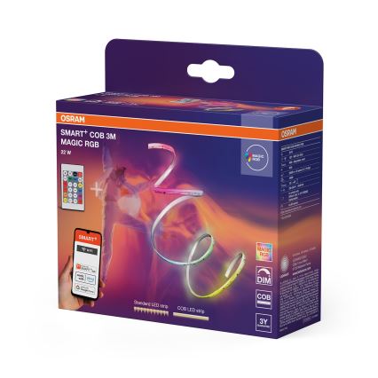 Osram - Dimbar RGB-LED-remsa SMART+ MAGIC 3m LED/22W/230V Wi-Fi + fjärrkontroll