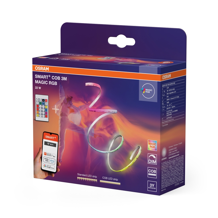 Osram - Dimbar RGB-LED-remsa SMART+ MAGIC 3m LED/22W/230V Wi-Fi + fjärrkontroll