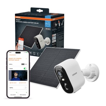 Osram - Smart solcellsdriven övervakningskamera med 2K-sensor SMART+ 5V 5200 mAh IP66 Wi-Fi