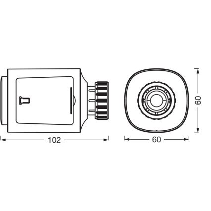 Osram - SMART+ termostatisk ventilhuvud för radiator, 3x AA, Wi-Fi