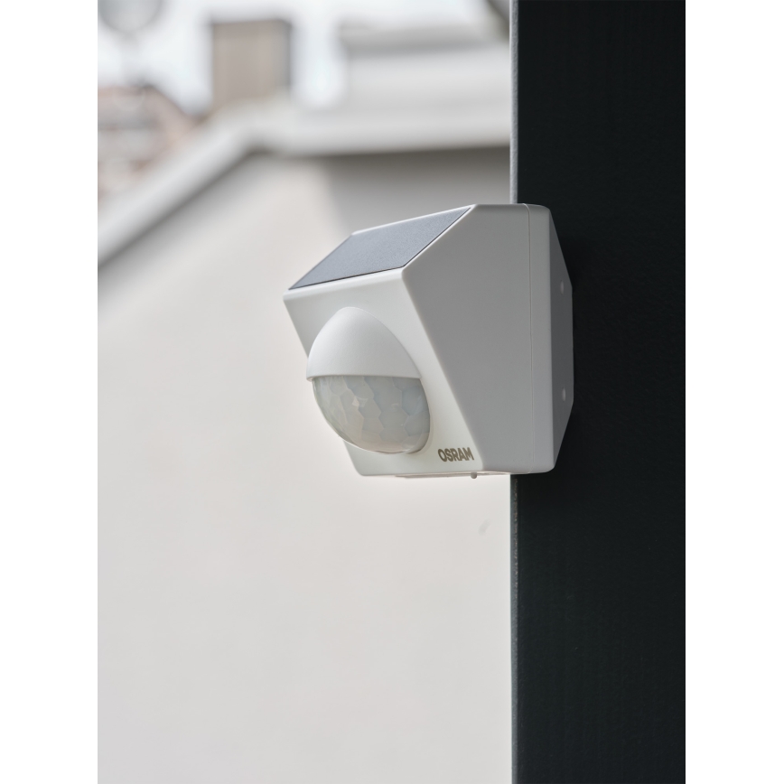 Osram - SMART+ utomhus solcellsdriven rörelsesensor 3,7 V, vit, IP65, Wi-Fi, 800 mAh