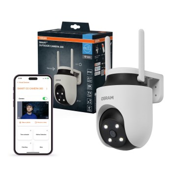 Osram - Smart utomhuskamera 360° med 2K-sensor SMART+ 230V IP65 Wi-Fi