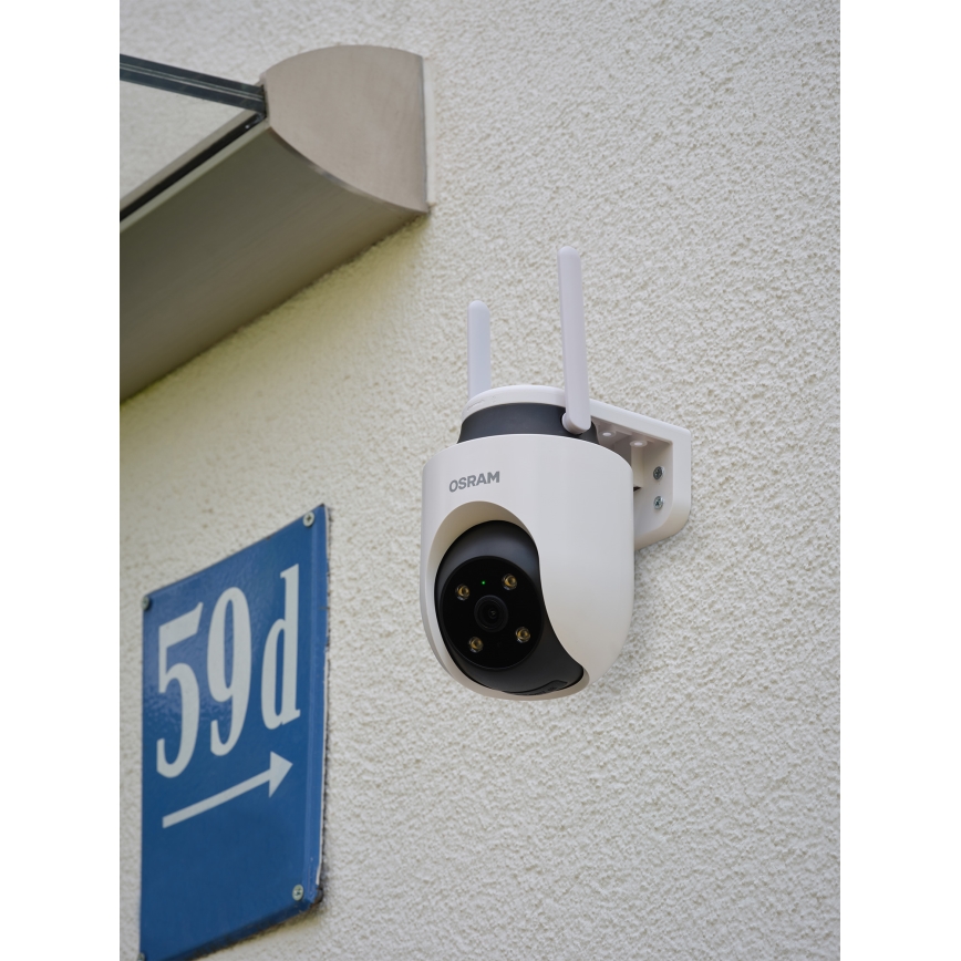 Osram - Smart utomhuskamera 360° med 2K-sensor SMART+ 230V IP65 Wi-Fi