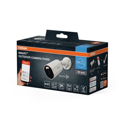 Osram - Smart utomhuskamera med 2K-sensor SMART+ 230V IP67 Wi-Fi