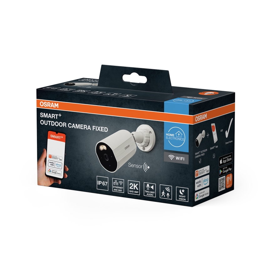 Osram - Smart utomhuskamera med 2K-sensor SMART+ 230V IP67 Wi-Fi