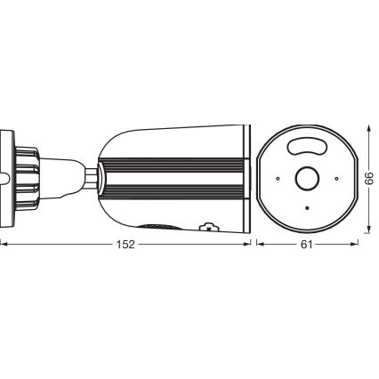 Osram - Smart utomhuskamera med 2K-sensor SMART+ 230V IP67 Wi-Fi