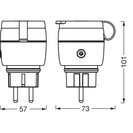 Osram - Smart utomhusuttag SMART+ SCHUKO 3680W/230V/16A IP44