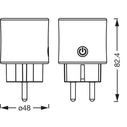 Osram - Smartuttag SMART+ SCHUKO 2300W/230V/10A svart
