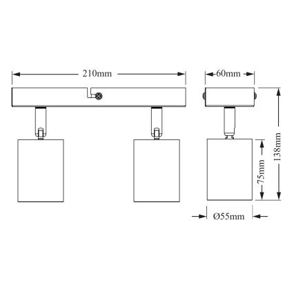 Osram - Spotlampa ELEMENTAL 2xGU10/6W/230V