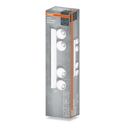 Osram - Spottarmatur SPOT SPHERAL 4xGU10/6W/230V vit