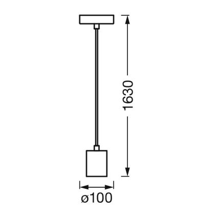 Osram - Strömkabel PENDULUM CYLINDER 1xE27/15W/230V trä