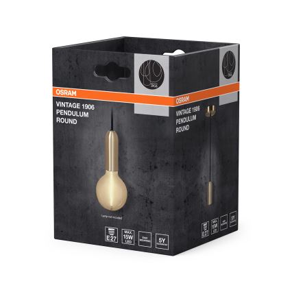 Osram - Strömkabel PENDULUM ROUND 1xE27/15W/230V, guld