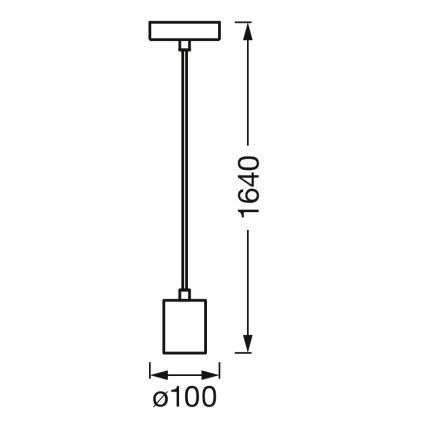 Osram - Strömkabel PENDULUM ROUND 1xE27/15W/230V, guld