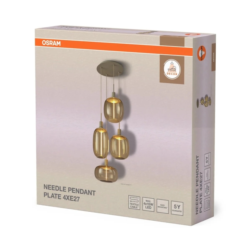 Osram - Strömkabel till NEEDLE PENDANT, 4xE27/25W/230V, beige