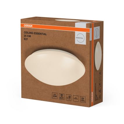 Osram - Taklampa CEILING ESSENTIAL 1xE27/25W/230V Ø 25 cm vit