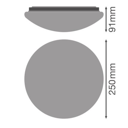 Osram - Taklampa CEILING ESSENTIAL 1xE27/25W/230V Ø 25 cm vit