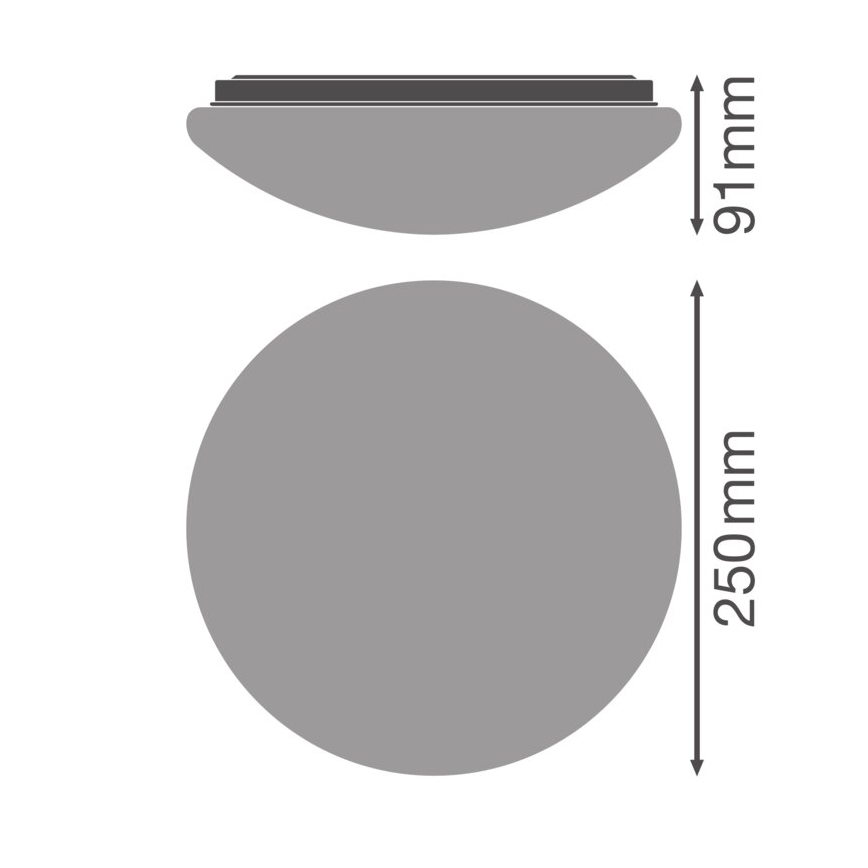 Osram - Taklampa CEILING ESSENTIAL 1xE27/25W/230V Ø 25 cm vit