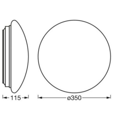 Osram - Taklampa CEILING ESSENTIAL 2xE27/25W/230V Ø 35 cm vit