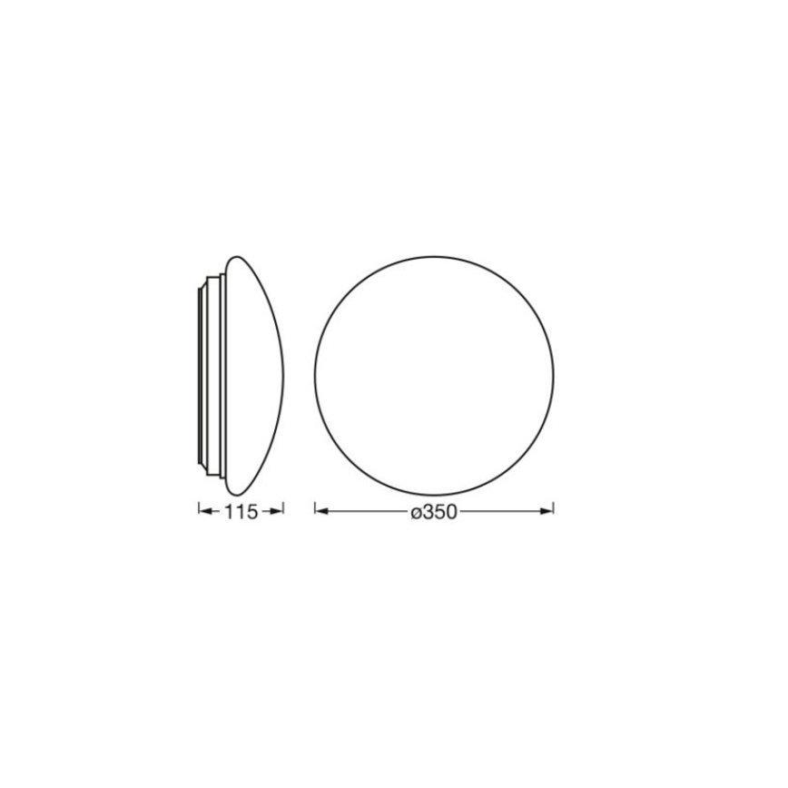 Osram - Taklampa CEILING ESSENTIAL 2xE27/25W/230V Ø 35 cm vit