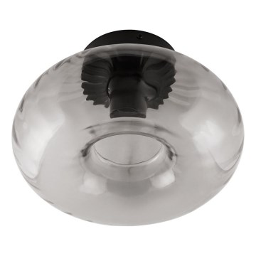 Osram - Taklampa DECOR SMOKE 1xE27/12W/230V Ø 28 cm svart/rökgrå