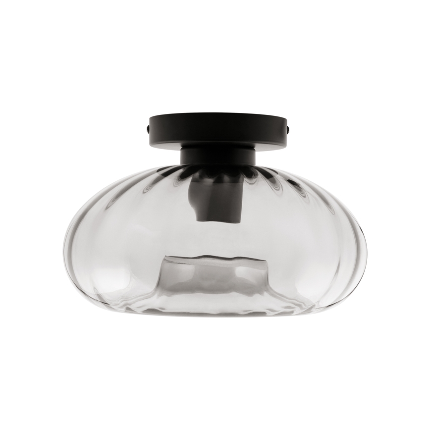 Osram - Taklampa DECOR SMOKE 1xE27/12W/230V Ø 28 cm svart/rökgrå