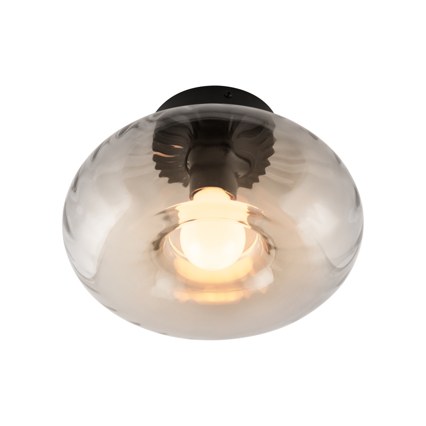 Osram - Taklampa DECOR SMOKE 1xE27/12W/230V Ø 28 cm svart/rökgrå