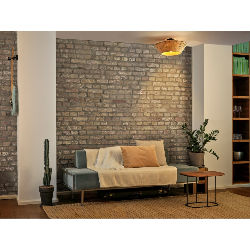 Osram - Taklampa DECOR STRIPES 1xE27/10W/230V Ø 40,5 cm beige