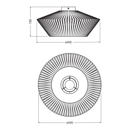 Osram - Taklampa DECOR STRIPES 1xE27/10W/230V Ø 40,5 cm beige