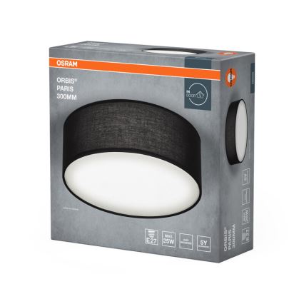 Osram - Taklampa ORBIS PARIS 1xE27/25W/230V Ø 30 cm svart