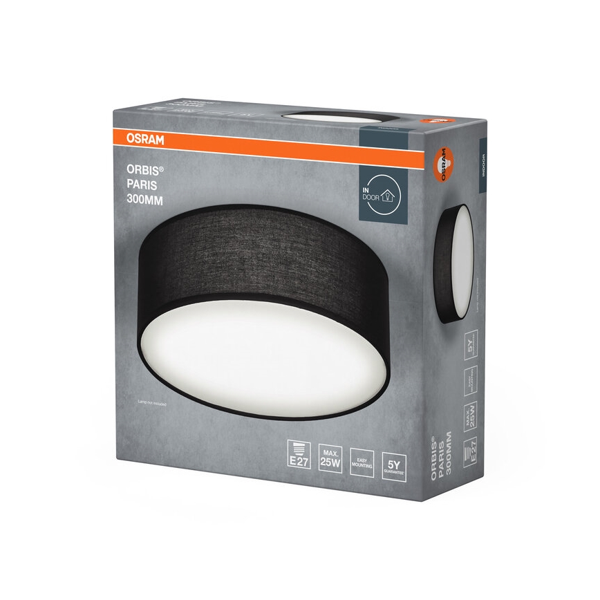 Osram - Taklampa ORBIS PARIS 1xE27/25W/230V Ø 30 cm svart