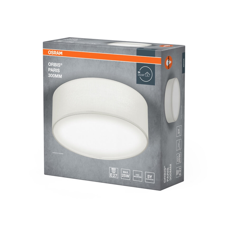Osram - Taklampa ORBIS PARIS 1xE27/25W/230V Ø 30 cm vit