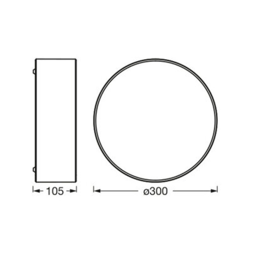 Osram - Taklampa ORBIS PARIS 1xE27/25W/230V Ø 30 cm vit