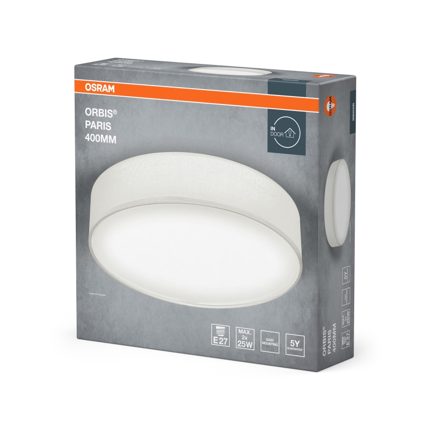 Osram - Taklampa ORBIS PARIS 2x E27, 25 W, 230 V, Ø 40 cm, vit
