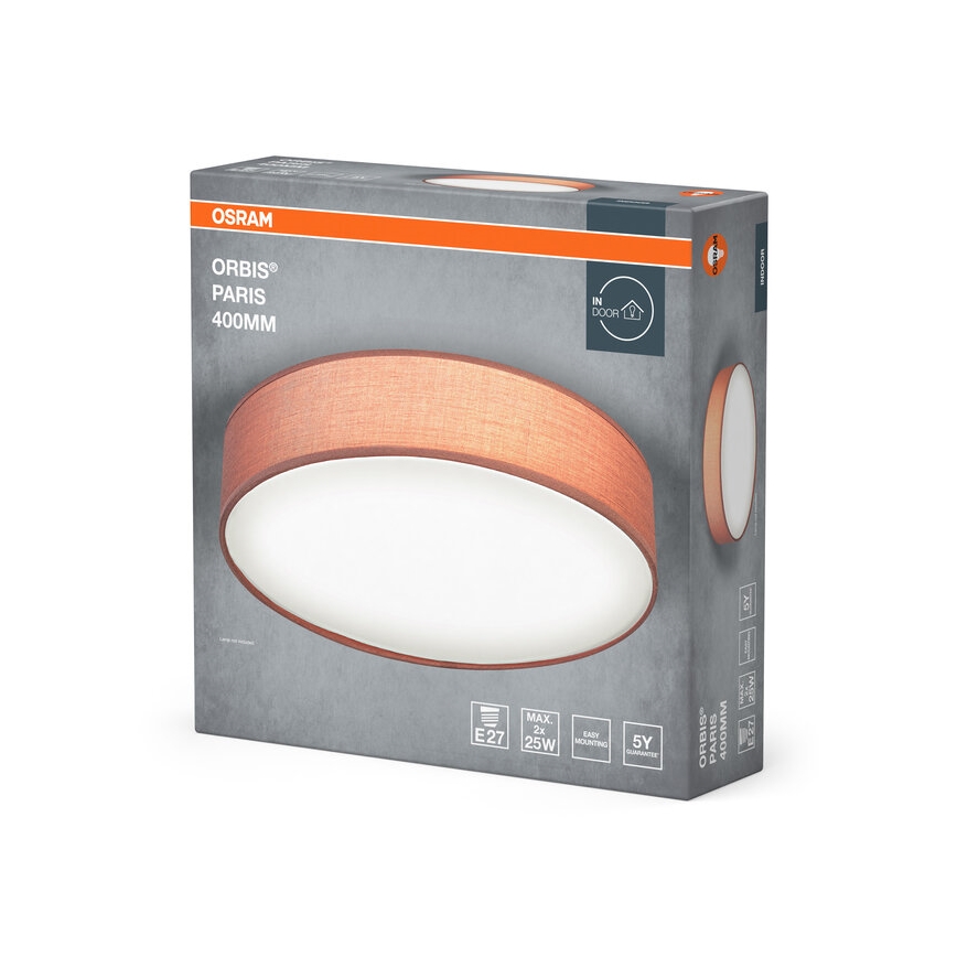 Osram - Taklampa ORBIS PARIS 2xE27/25W/230V Ø 40 cm brun