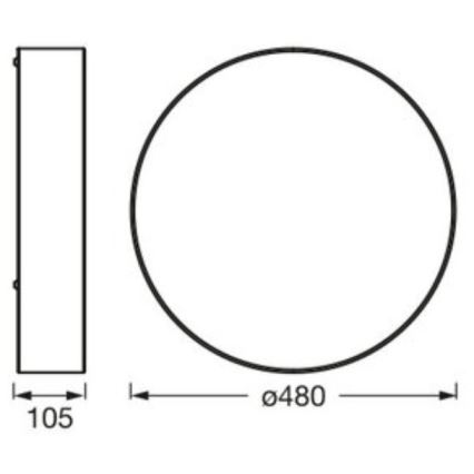 Osram - Taklampa ORBIS PARIS 3xE27/15W/230V Ø 48 cm brun