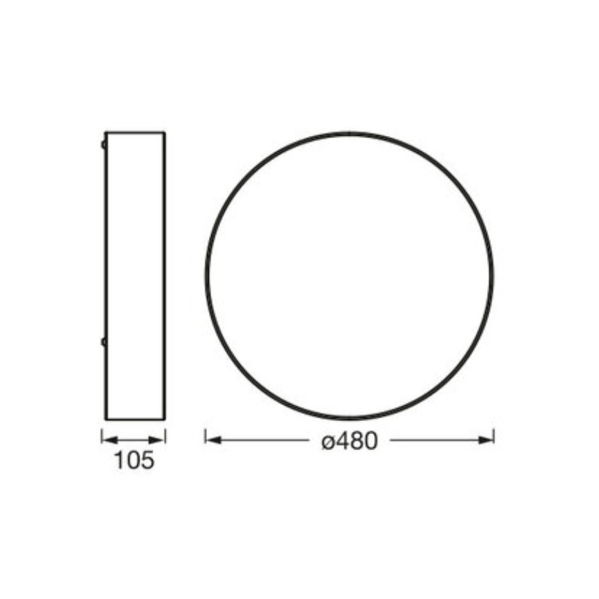 Osram - Taklampa ORBIS PARIS 3xE27/15W/230V Ø 48 cm brun