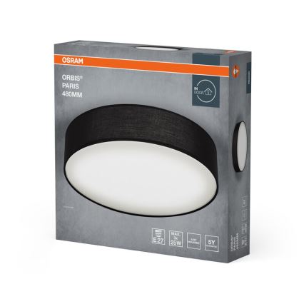 Osram - Taklampa ORBIS PARIS 3xE27/25W/230V Ø 48 cm svart