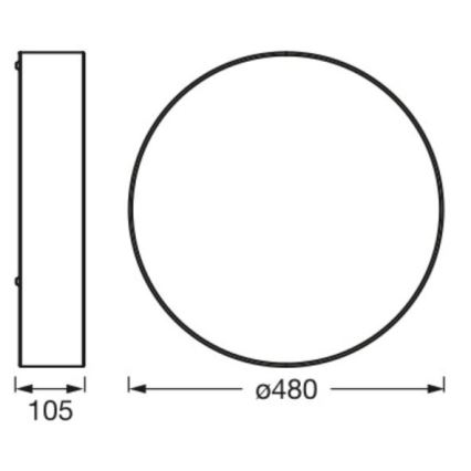Osram - Taklampa ORBIS PARIS 3xE27/25W/230V Ø 48 cm svart