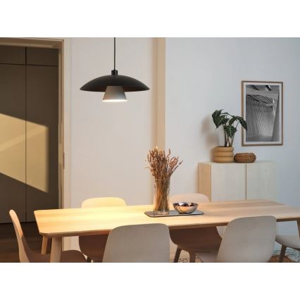 Osram - Taklampa på sladd DECOR FLYING MUSHROOM 1xE27/25W/230V Ø 50 cm svart