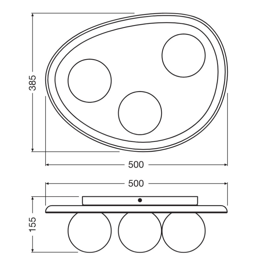Osram - Taklampa WOOD NEST 3xG9/5W/230V gummiträ