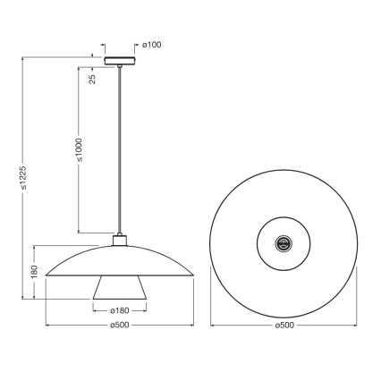 Osram - Takpendel DECOR FLYING MUSHROOM 1xE27/25W/230V Ø 50 cm grön