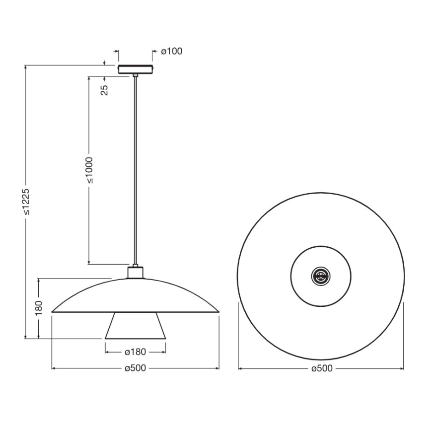 Osram - Takpendel DECOR FLYING MUSHROOM 1xE27/25W/230V Ø 50 cm grön