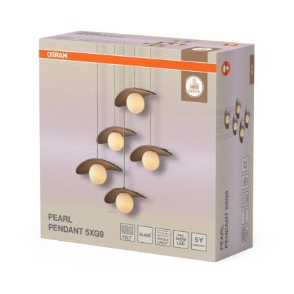 Osram - Takpendel DECOR PEARL 5xG9/5W/230V beige