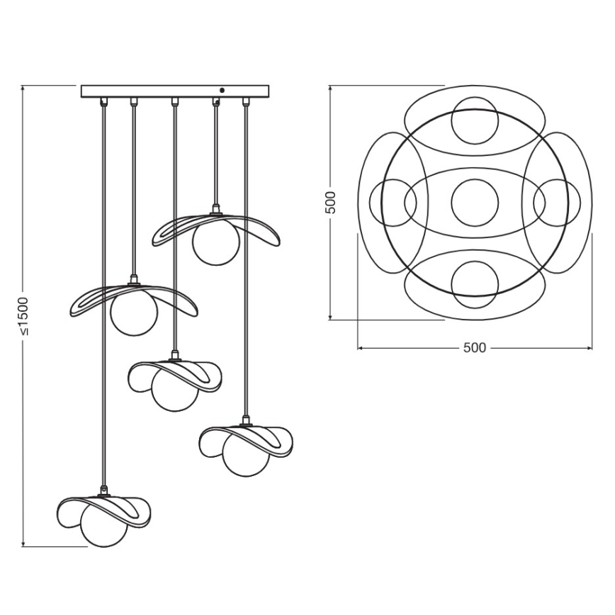 Osram - Takpendel DECOR PEARL 5xG9/5W/230V beige