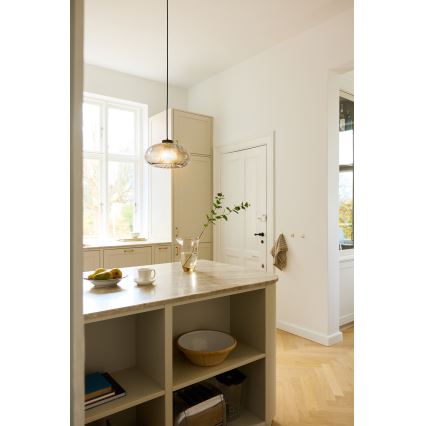 Osram - Takpendel med kabel DECOR SMOKE 1xE27/12W/230V Ø 28 cm svart/rökgrå