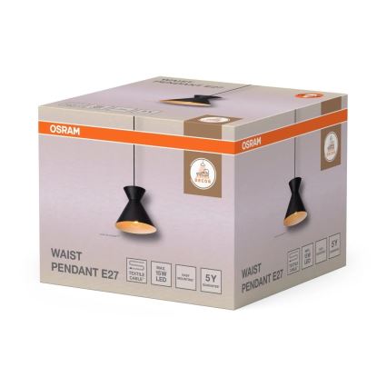 Osram - Takpendel på sladd DECOR WAIST 1xE27/40W/230V svart