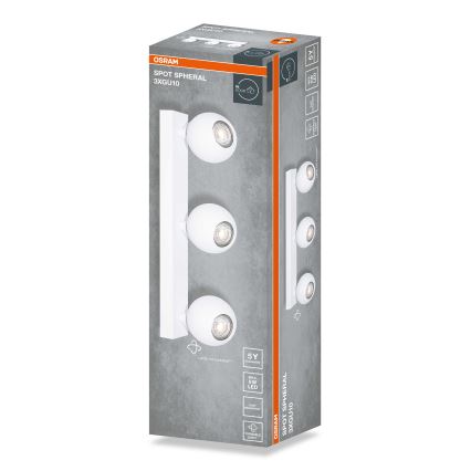 Osram - Takspot SPOT SPHERAL 3xGU10/6W/230V vit