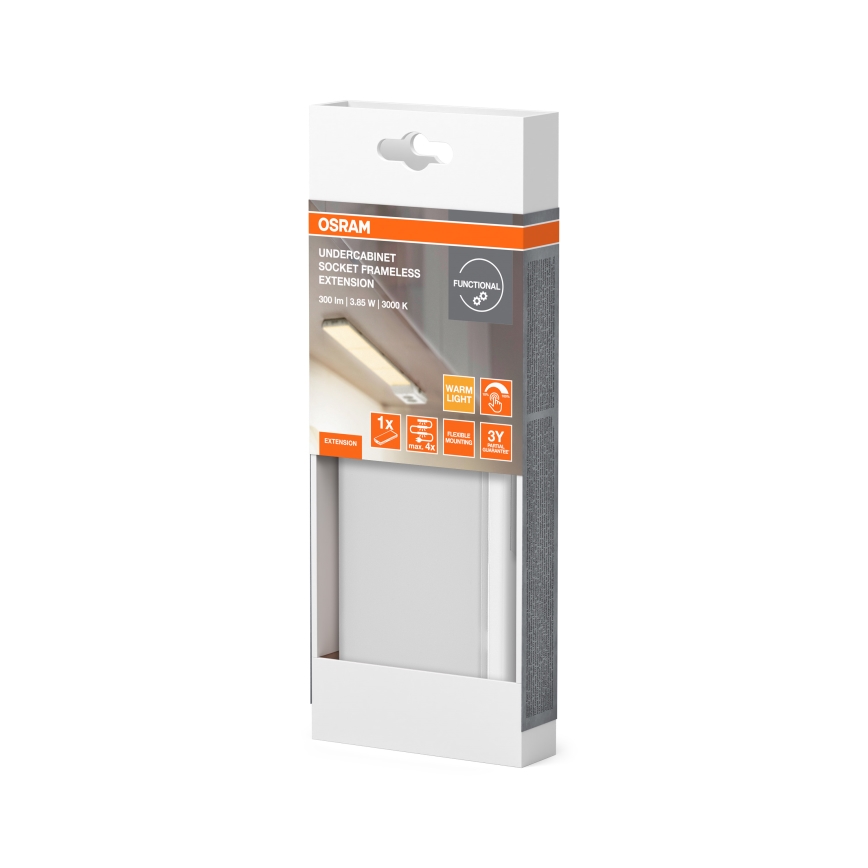 Osram - Kompletteringssats för LED-underskåpsarmatur UNDERCABINET LED/3,85W/36V 3000K 8,1x17,9 cm vit