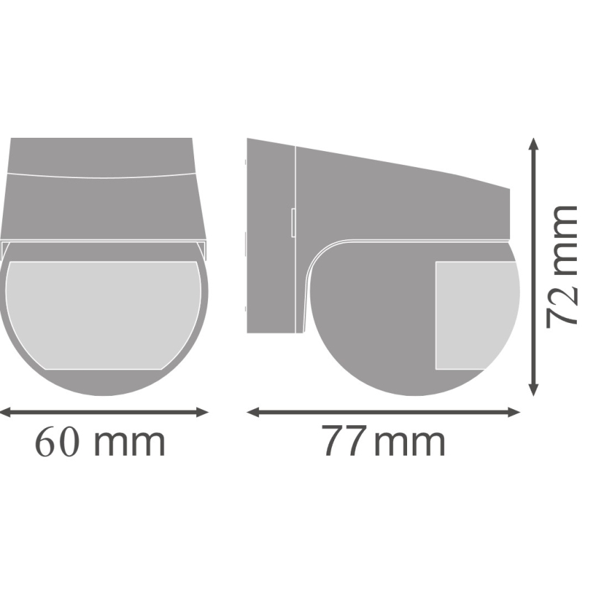 Osram - Utomhus infraröd rörelsesensor 230 V, IP44, svart