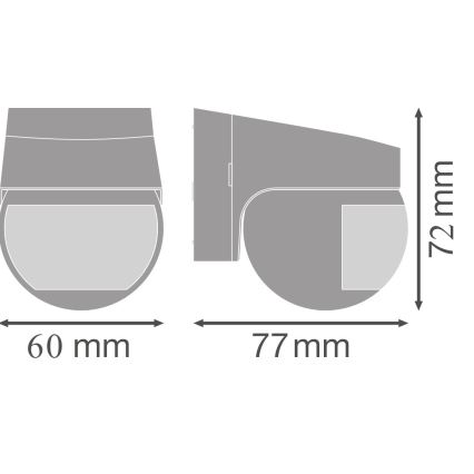 Osram - Utomhus infraröd rörelsesensor 230V IP44 vit